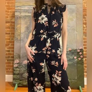 Marshalls Navy Floral Jumpsuit